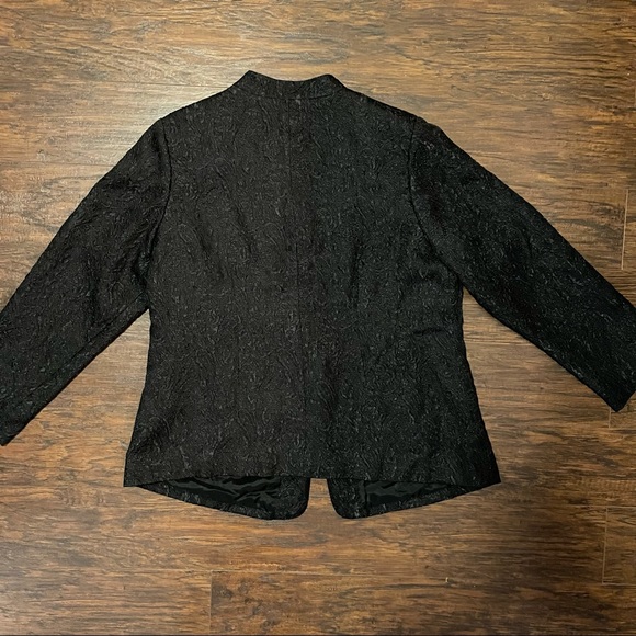 Avenue Mandarin Black Sparkle Bling 14 16 plus Holiday Cocktail Party jacket - Picture 8 of 9